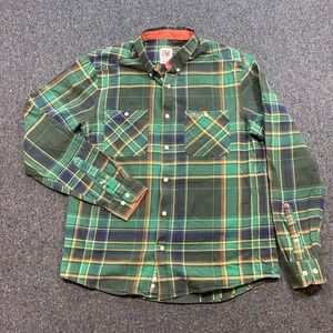 Lacoste Live Plaid Flannel Sz 42 Mens Green Streetwear Button Down Shirt